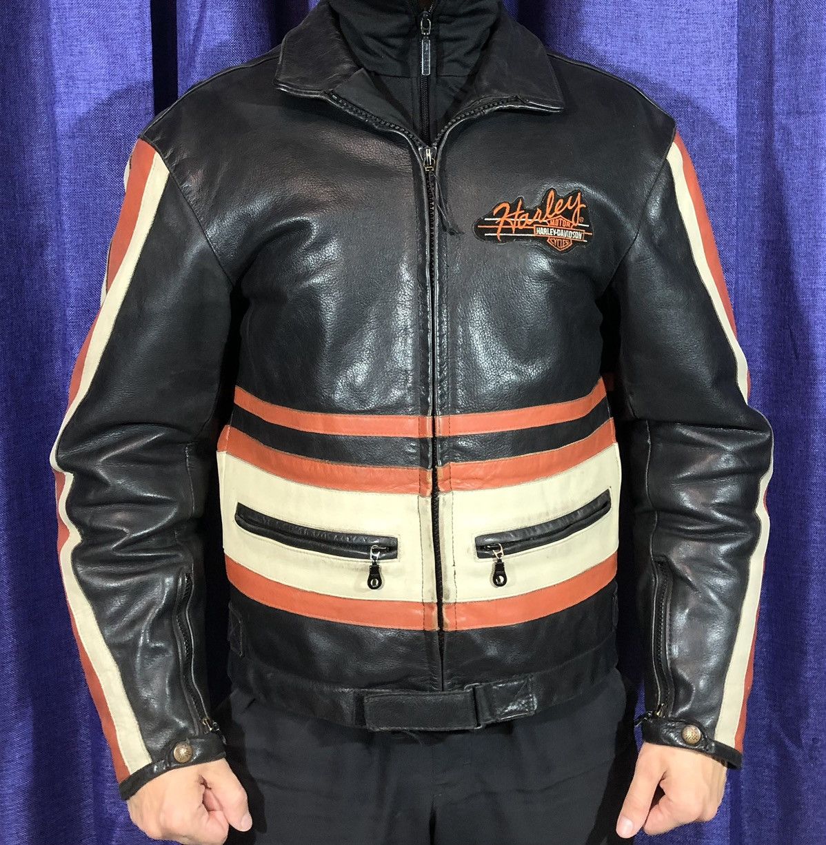 Dainese × Harley Davidson × Honda Spidi Harley Davidson Moto Motorcycle leather jacket Racing Size US M / EU 48-50 / 2 - 2 Thumbnail