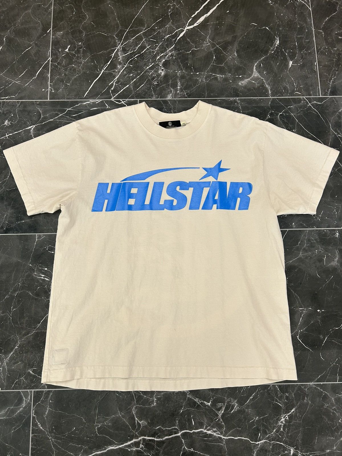 Hellstar Classic T-Shirt (Gel Print) White/Blue