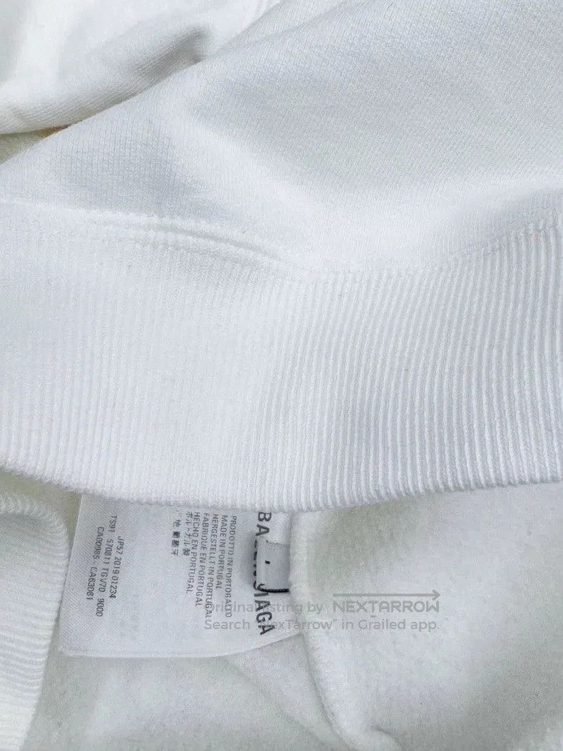 Balenciaga Balenciaga Logo Print White Hoodie. Size US L / EU 52-54 / 3 - 6 Thumbnail