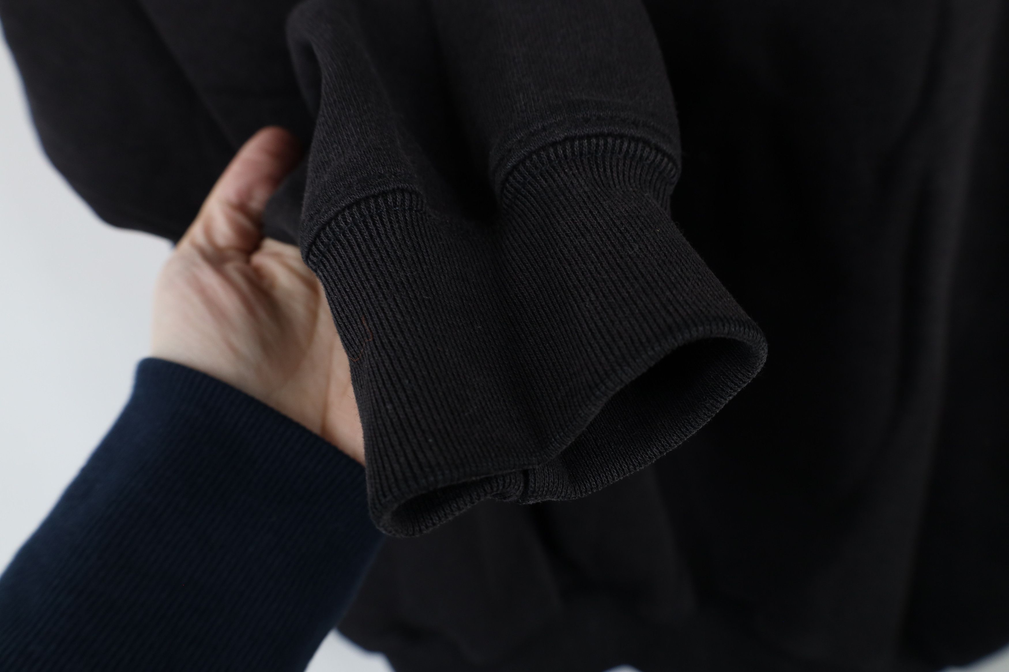 Vintage Vintage 90s Streetwear Collared Pullover Sweatshirt Black Size US L / EU 52-54 / 3 - 6 Thumbnail