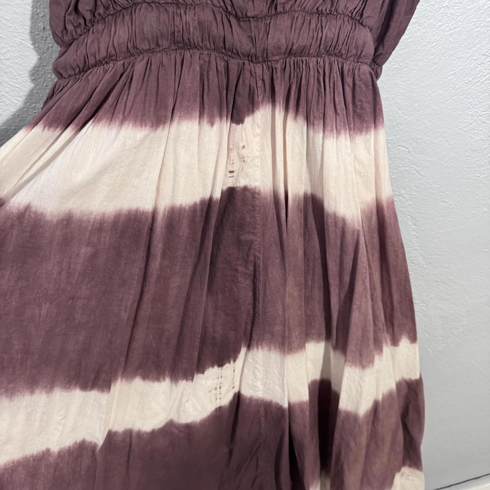 Designer Bohemian Tie-Dye Summer Dress, Spaghetti Straps Size L / US 10 / IT 46 - 9 Thumbnail