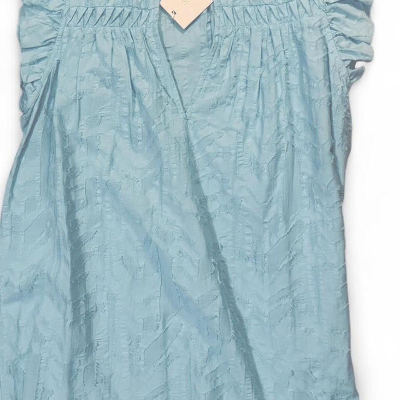 Ramy Brook Ramy Brooke Blue Ruffle Blouse - brand new never worn Size XS / US 0-2 / IT 36-38 - 1 Thumbnail