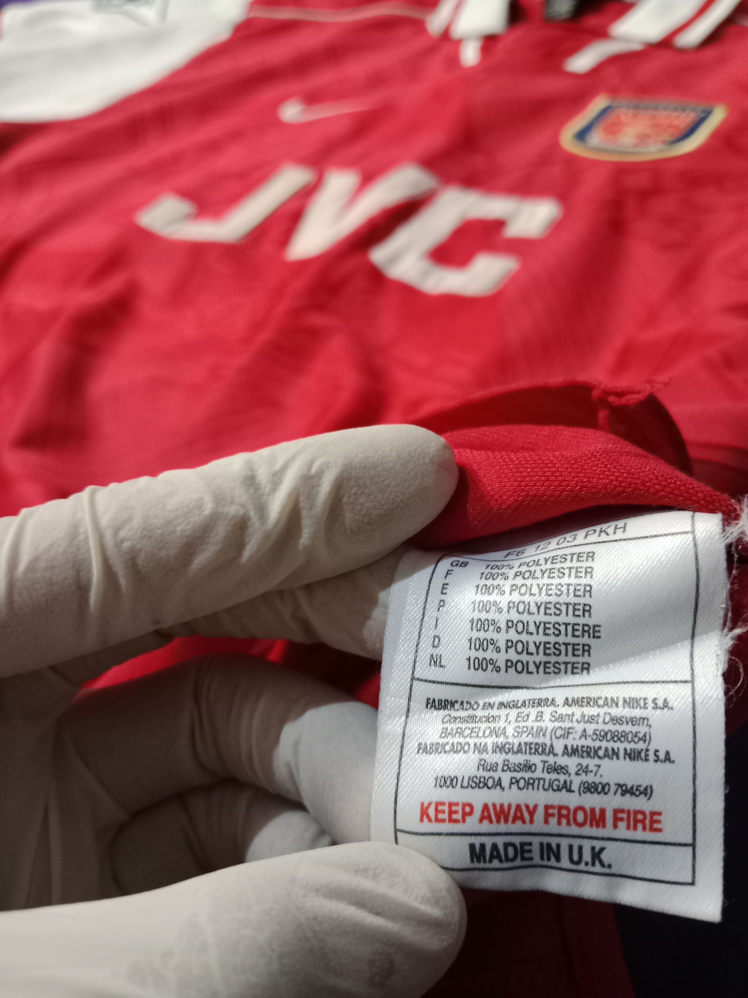 Nike Arsenal home 1996 (Bergkamp) Size US L / EU 52-54 / 3 - 9 Thumbnail