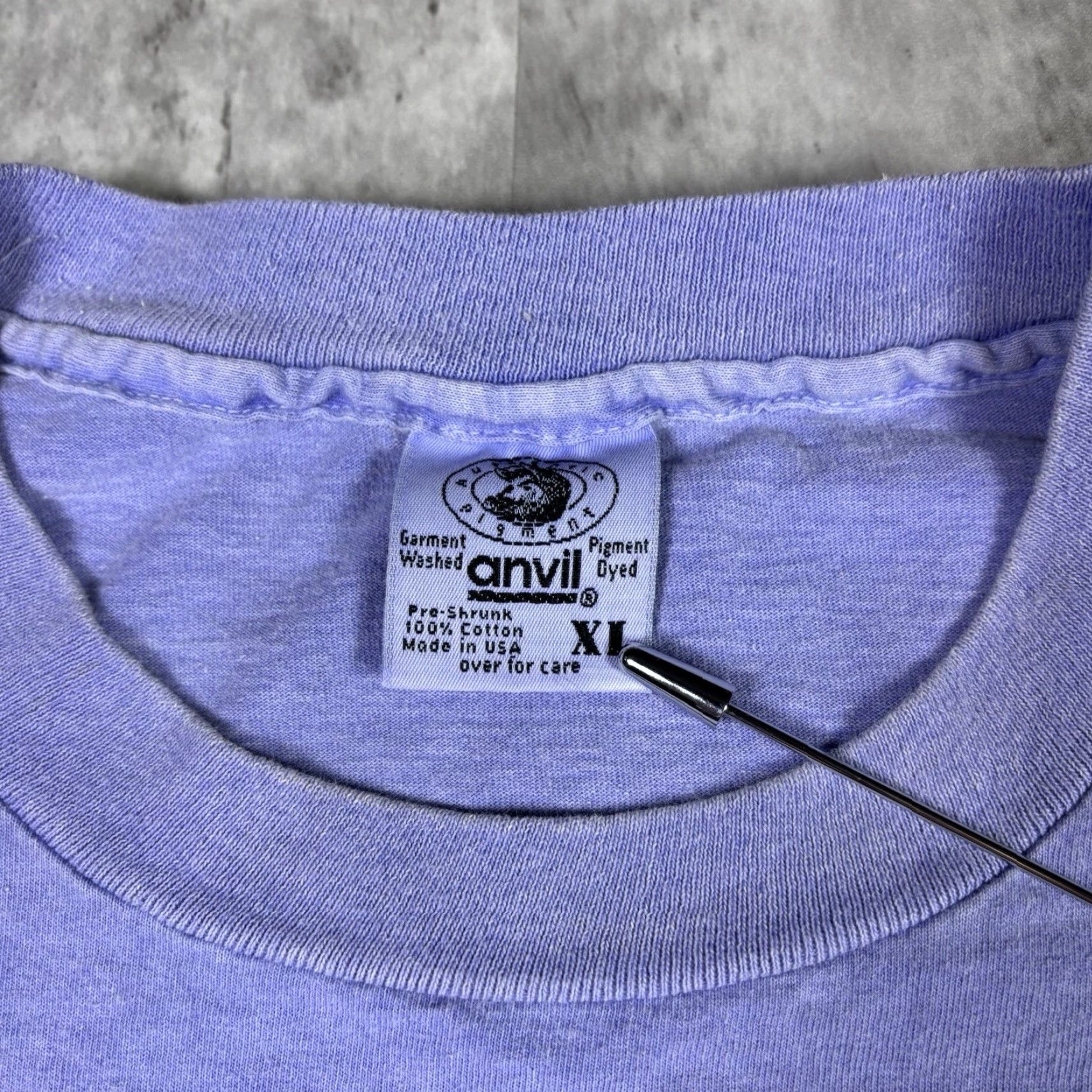 Anvil VINTAGE Seacrets Bar Promo T Shirt Purple Dyed Single Stitch Adult XL 1990s Art Nike? Size US XL / EU 56 / 4 - 5 Thumbnail