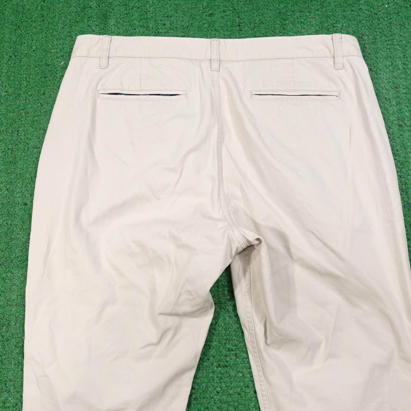 Bonobos BONOBOS Washed Chinos Pants 36x30 Beige Slim Straight Flat Front Mens Size US 36 / EU 52 - 5 Thumbnail