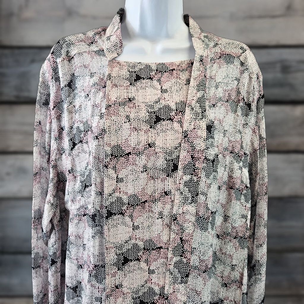Reiss Reiss Blouse Womens Maggie Circle Print Sz 10 Long Sleeve Viscose Multicolor Black Pink Popular Keywords 90s Theme Womens Size L / US 10 / IT 46 - 1 Thumbnail