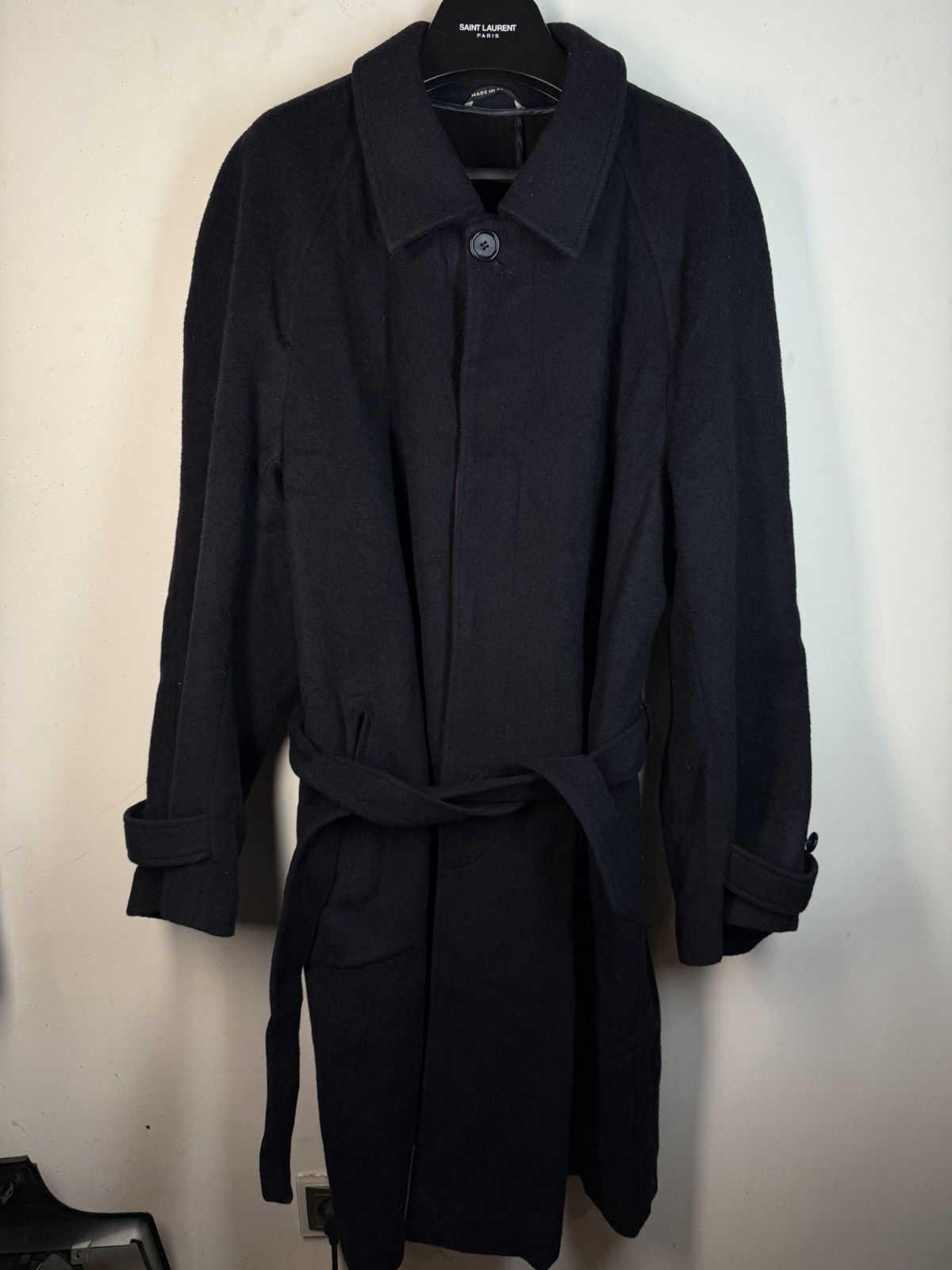 Yves Saint Laurent 90's Wool YSL Coat Long France | Grailed