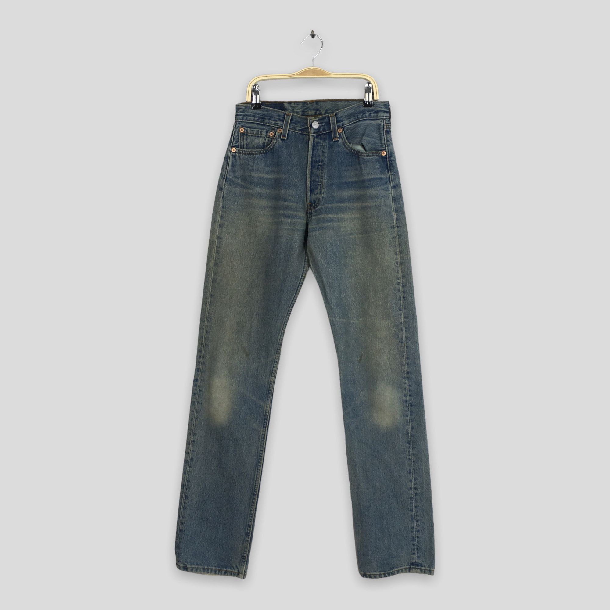 image of Size 26X33.5 Vintage 90's Levi's 501 Stone Washed Mom Jeans in Blue, Women's
