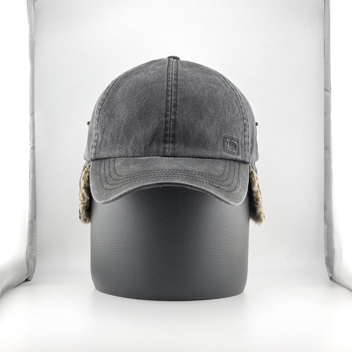 Rei REI Co-op Earflap Winter Cap Charcoal Faux Shearling Hat Size ONE SIZE - 2 Thumbnail