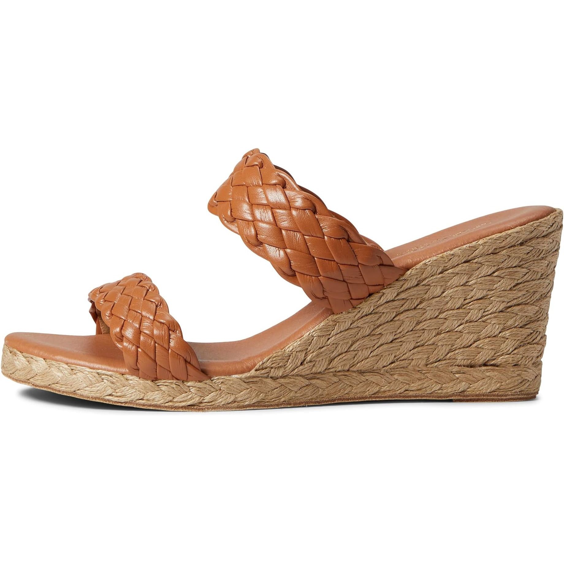 Andre Assous Women Aria Espadrille Wedge Sandal Cuero 9M NIB