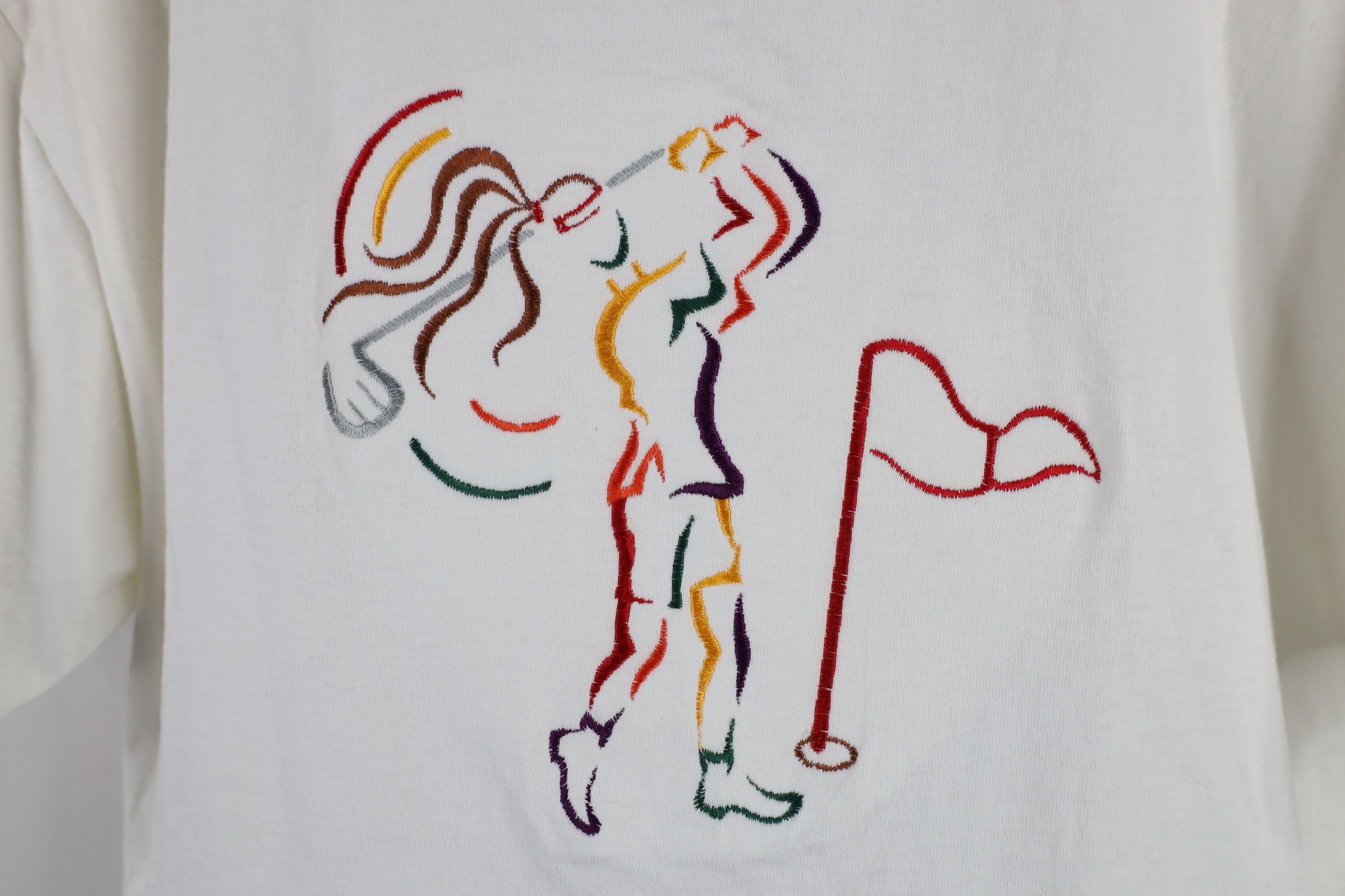 Vintage Vintage 90s Streetwear Rainbow Golf Abstract T-Shirt USA Size US L / EU 52-54 / 3 - 4 Thumbnail