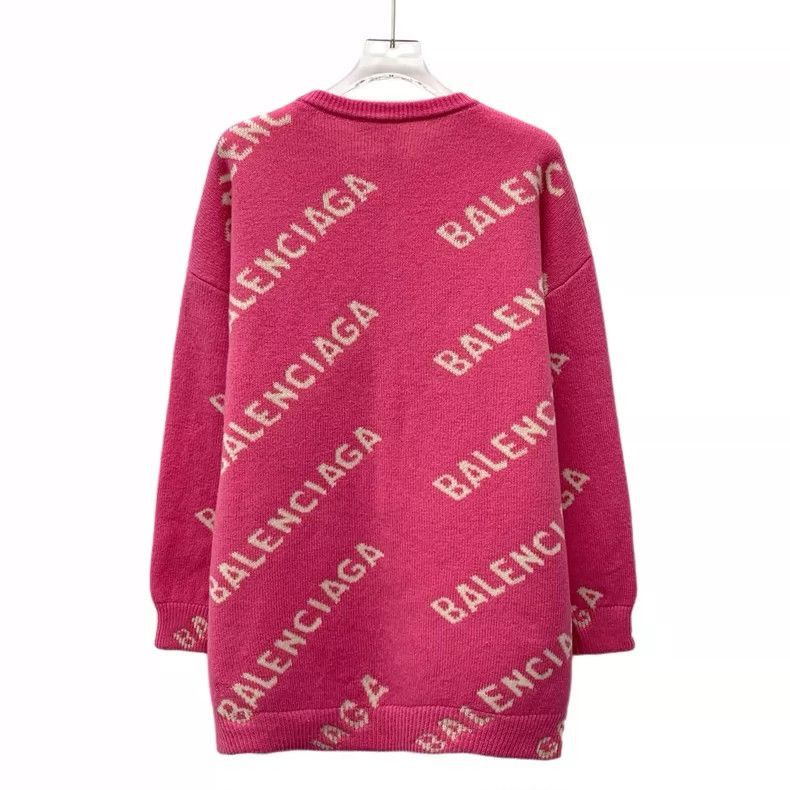 Balenciaga Balenciaga Pink Logo Knit Sweater-2506 Size XS / US 0-2 / IT 36-38 - 2 Thumbnail