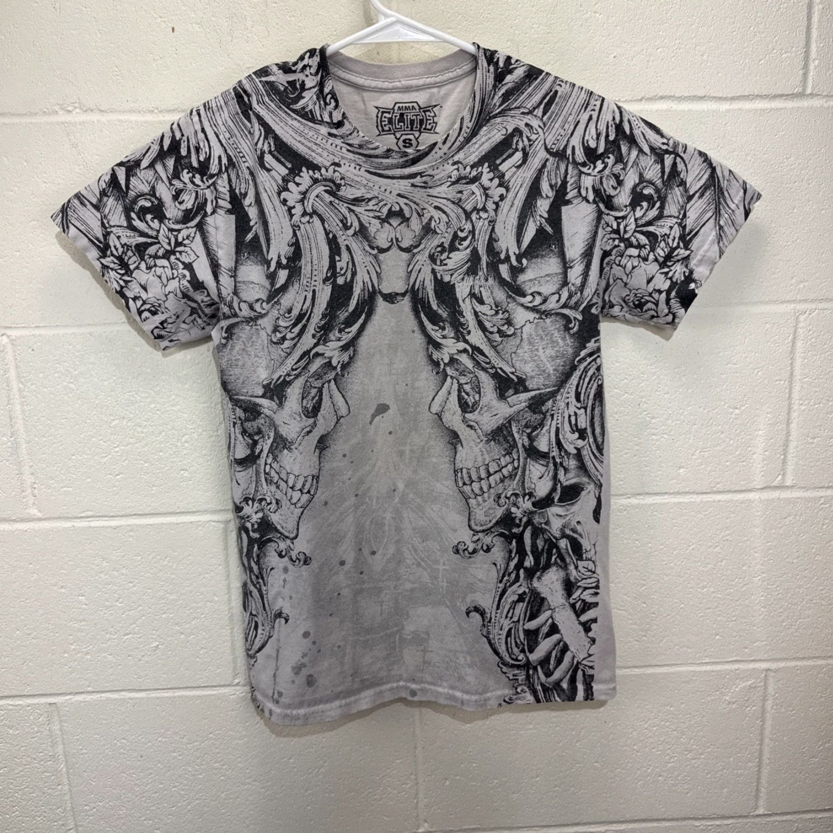 Vintage VINTAGE MMA Elite Graphic T-Shirt Men Small Gray Skull Goth Punk Retro Size US S / EU 44-46 / 1 - 2 Thumbnail