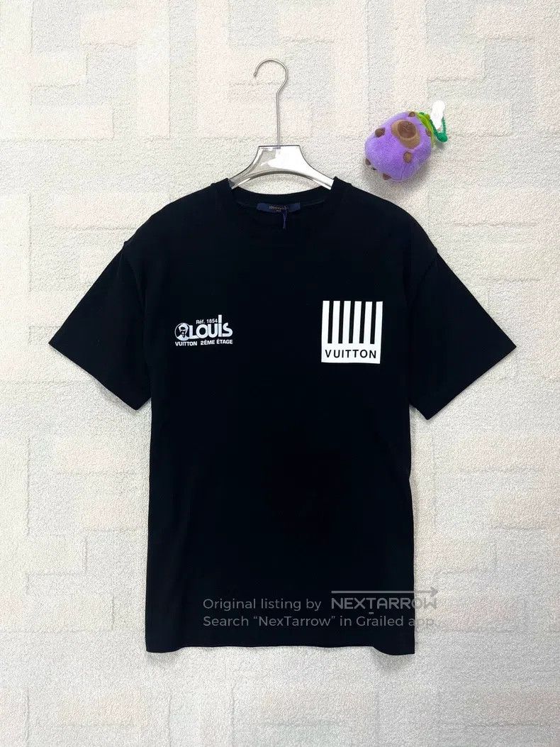 Louis Vuitton Louis Vuitton Black piano big flower logo short sleeve Size US S / EU 44-46 / 1 - 1 Thumbnail