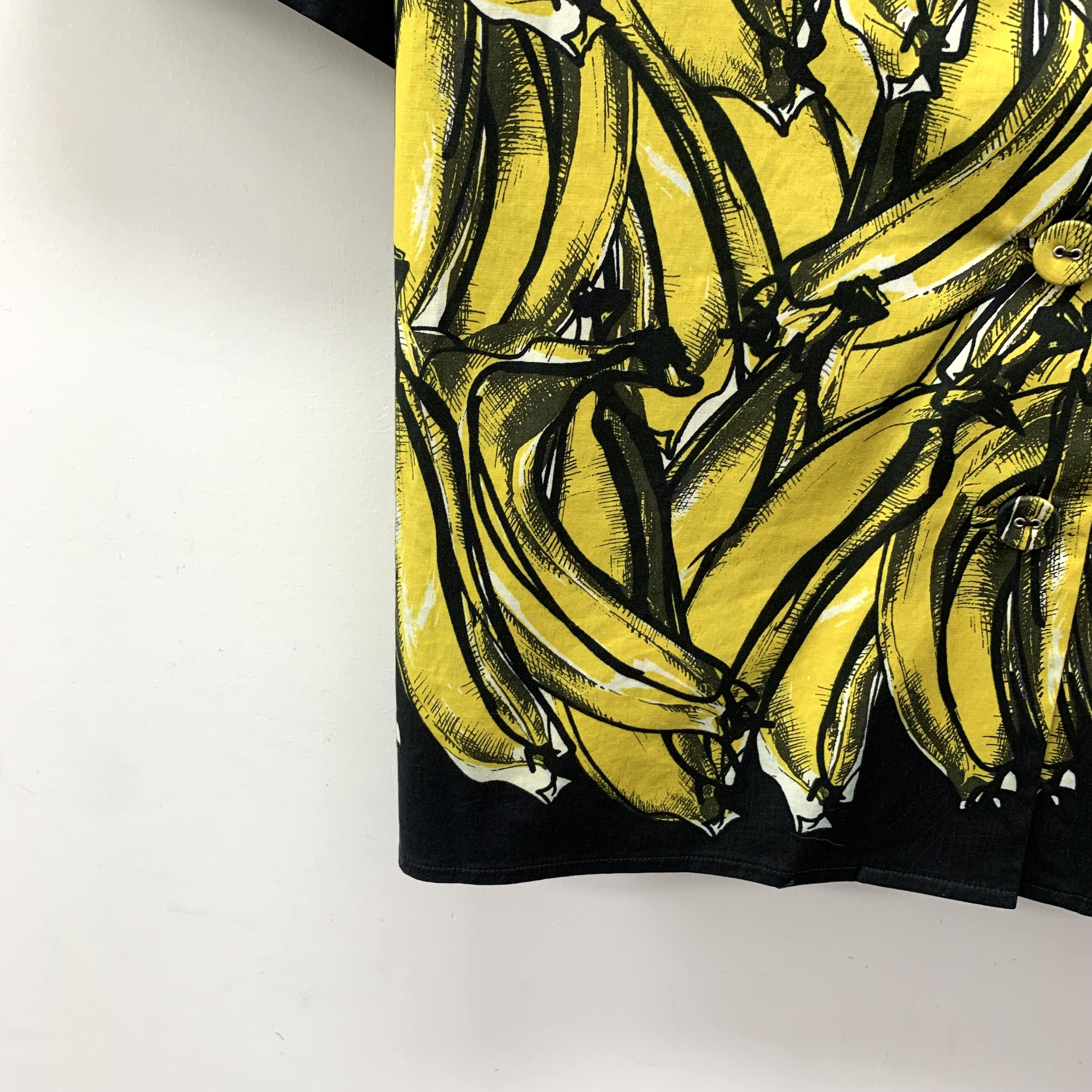 Prada Prada Shirt – Yellow Banana Print Button-Up (Size S) Size XS / US 0-2 / IT 36-38 - 5 Thumbnail