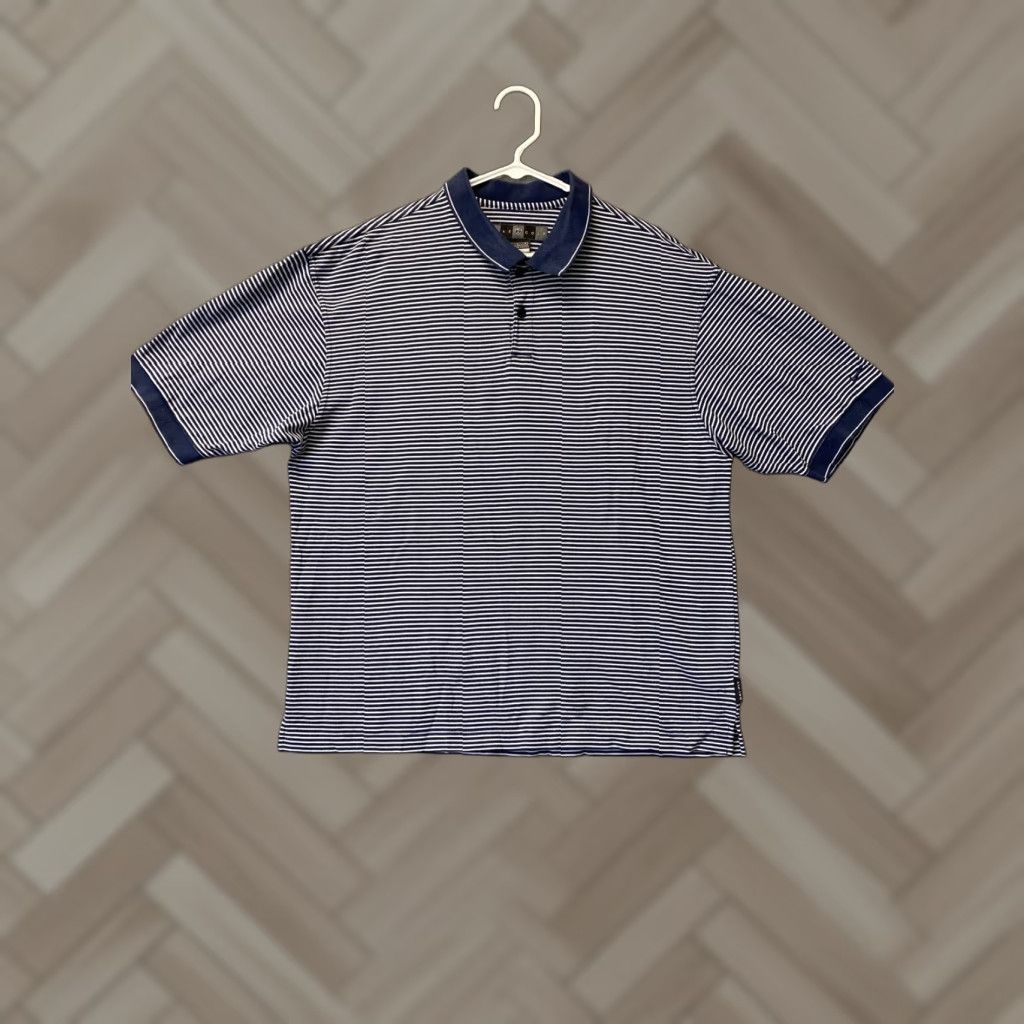 Nike Nike Polo Shirt Mens Size L Blue & White Striped Golf / 60-50 Size US L / EU 52-54 / 3 - 1 Thumbnail