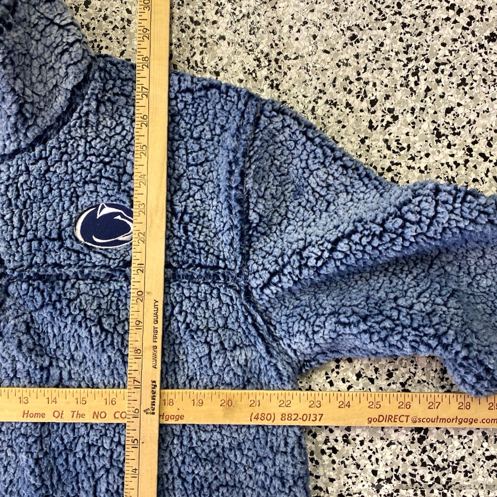 Penn Boxercraft Penn State 1/4 Zip Jacket - Blue White Sherpa Style, Large, Women, Fleece, Gray, Polyester, Spring, 1/4 Zip Size S / US 4 / IT 40 - 2 Thumbnail