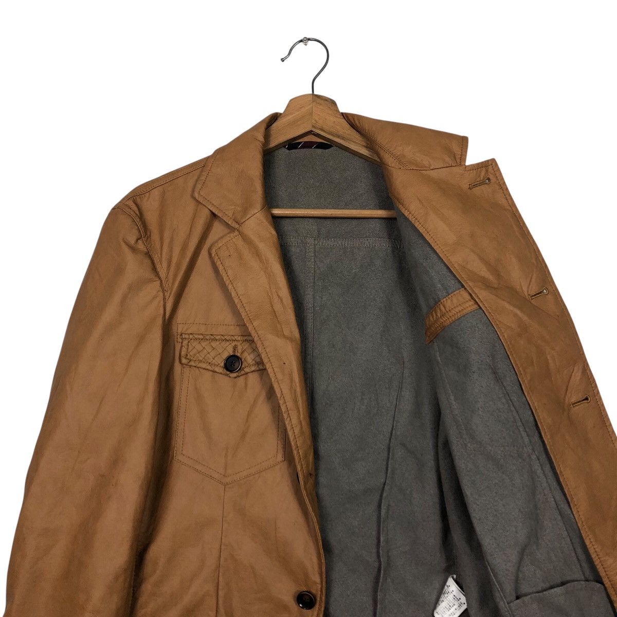 Alexander Julian × Japanese Brand 📌Vintage Biker Leather Jacket Alexander Julian Blanket Size US L / EU 52-54 / 3 - 13 Thumbnail