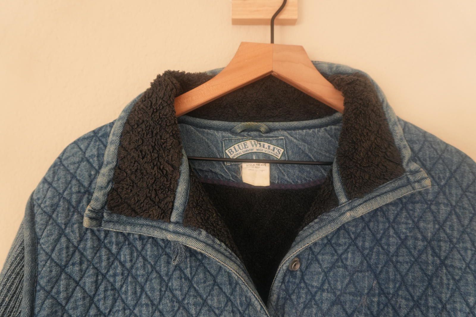 Other Blue Willis Jacket Women's L Blue VTG Denmark Fleece Quilt Size L / US 10 / IT 46 - 2 Thumbnail