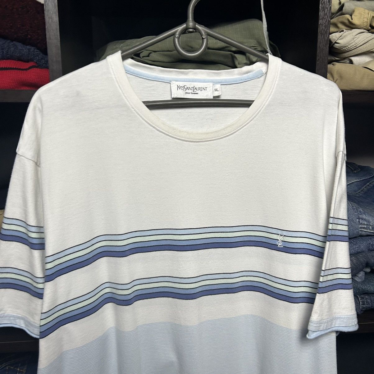 Yves Saint Laurent Luxury Yves Saint Laurent small logo designer basic tee Size US XL / EU 56 / 4 - 2 Thumbnail
