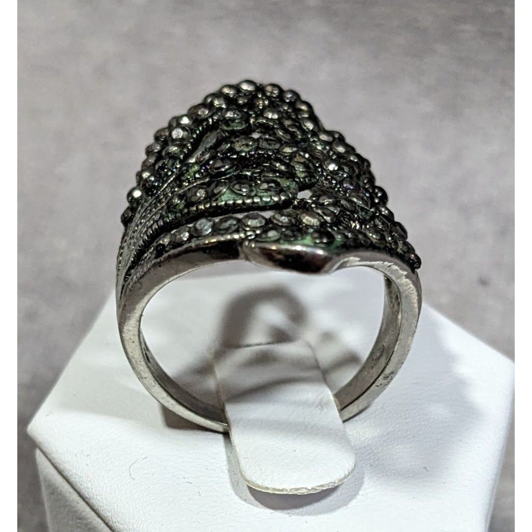Other Gothic Whimsical Art Nouveau Silver Tone Ring Size 9 Size ONE SIZE - 3 Thumbnail