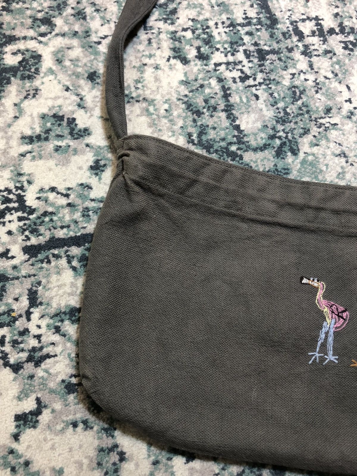 45rpm 45Rpm Japan Heavy Cotton Knitted Flamingo Sacoche Bag Size ONE SIZE - 5 Thumbnail