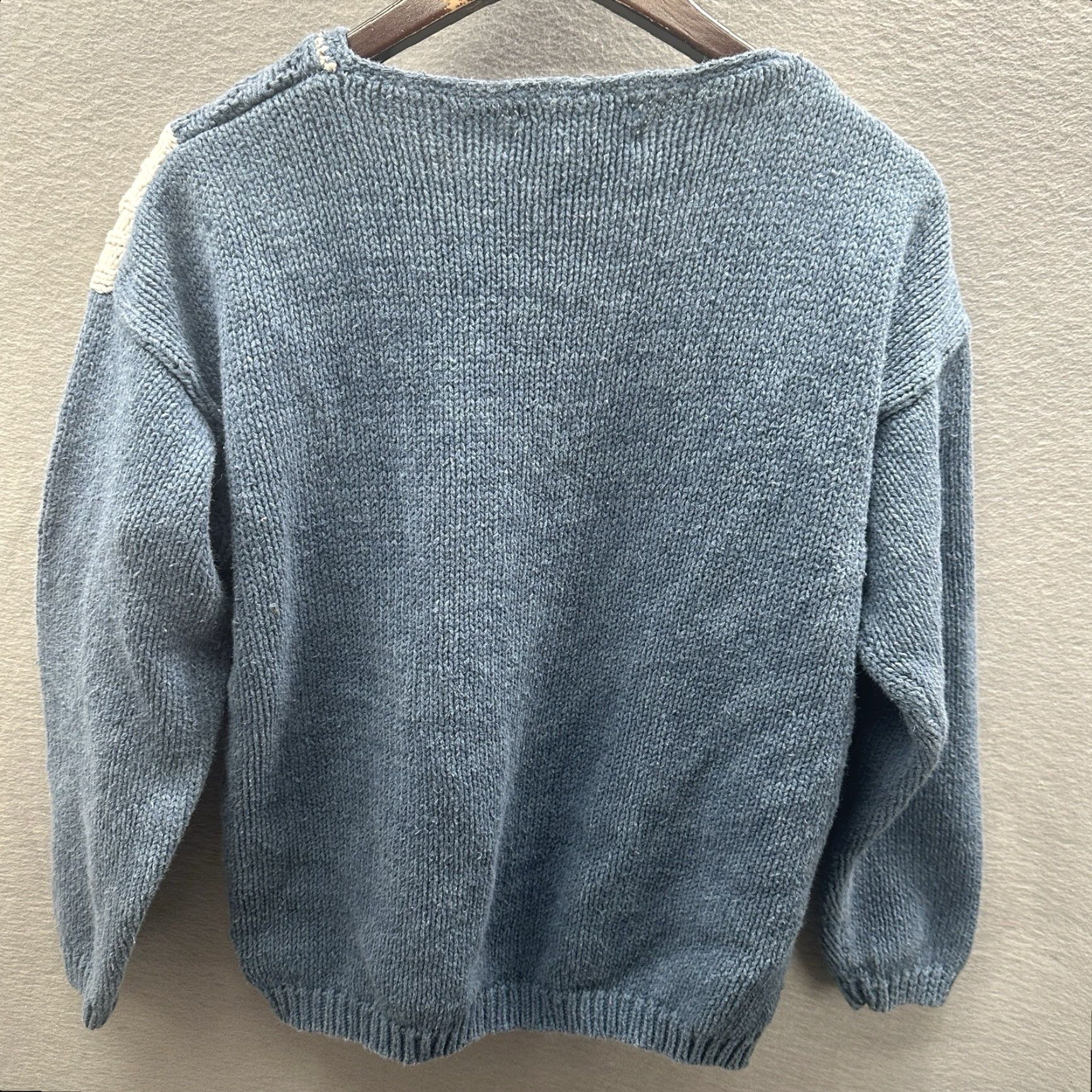 Vintage Vintage Chrysanthem 80s Sweater Women's L Blue Floral Knit Pullover Boho Casual Size L / US 10 / IT 46 - 6 Thumbnail