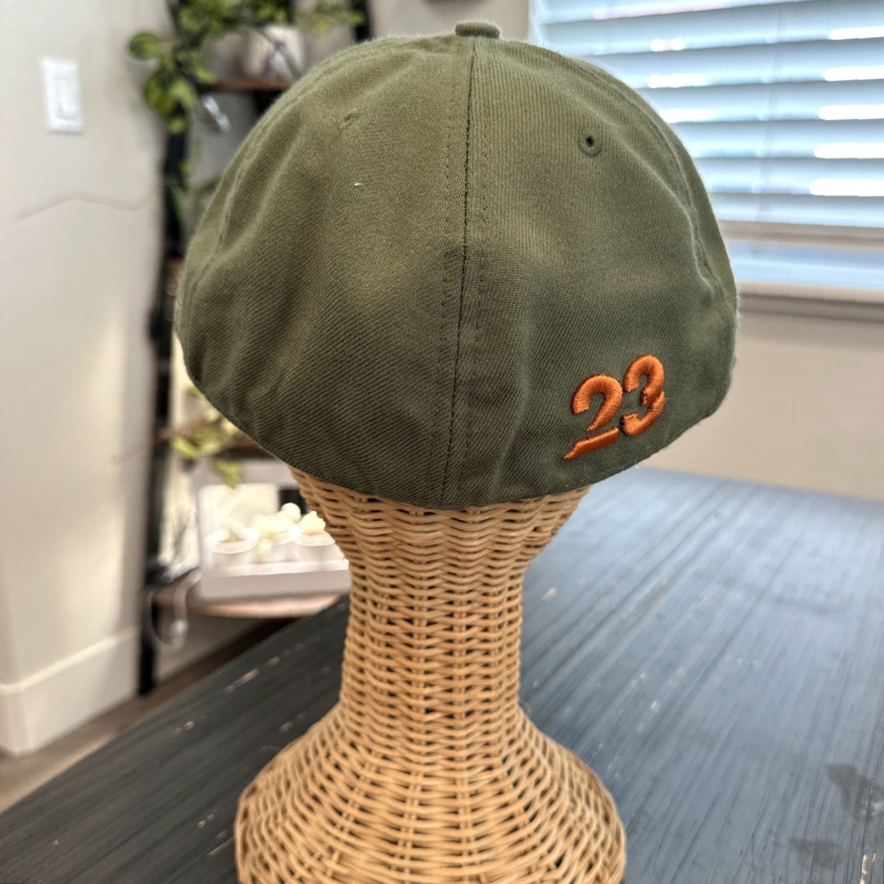 Nike NIKE Air Jordan Jumpman Fitted Baseball Cap 7 3/8 Green Flat Brim Mens Size ONE SIZE - 3 Thumbnail