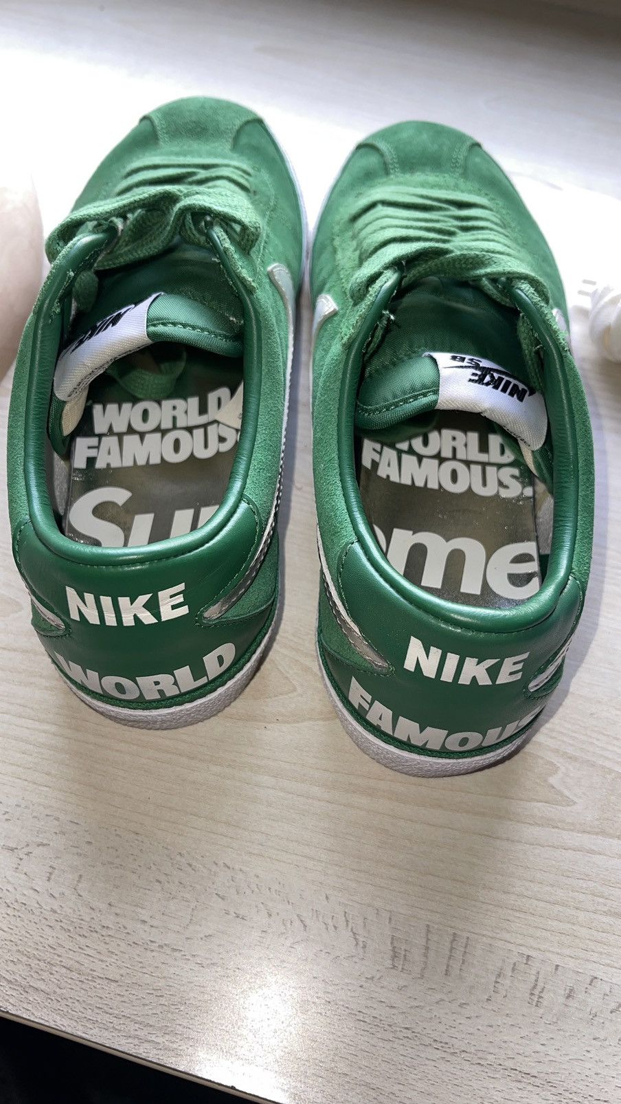 Nike × Supreme Nike Zoom Bruin SB Supreme Pine Green/Metallic Size Mens US8 Size US 8 / EU 41 - 7 Thumbnail