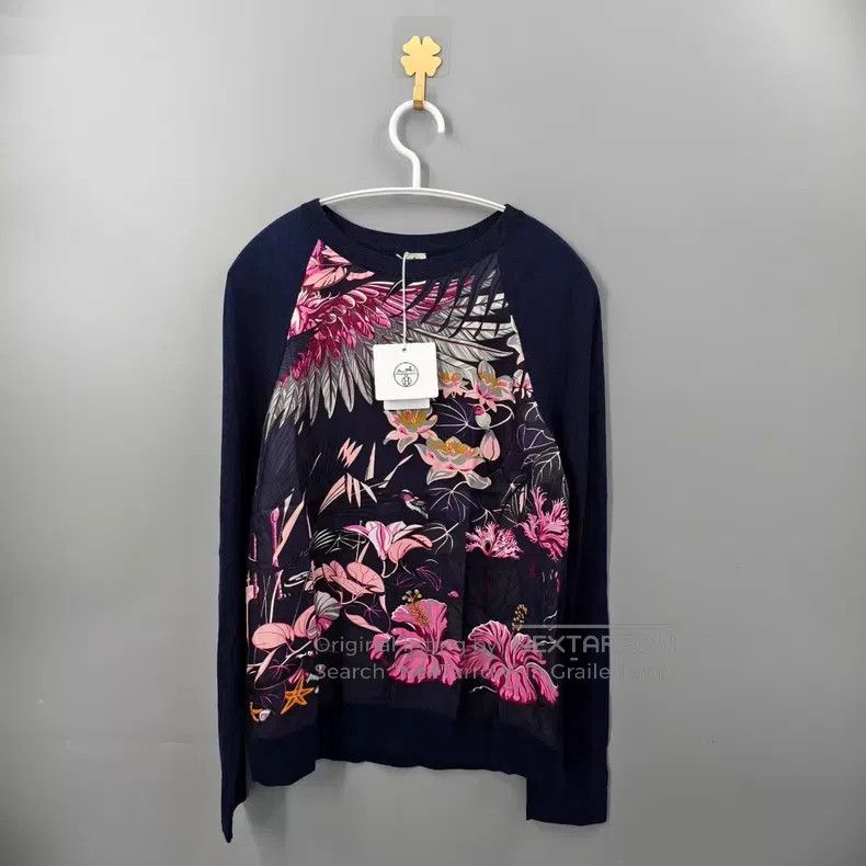 Hermes Hermes Floral Patchwork Long Sleeve Size XXS / US 00 / IT 34 - 1 Thumbnail
