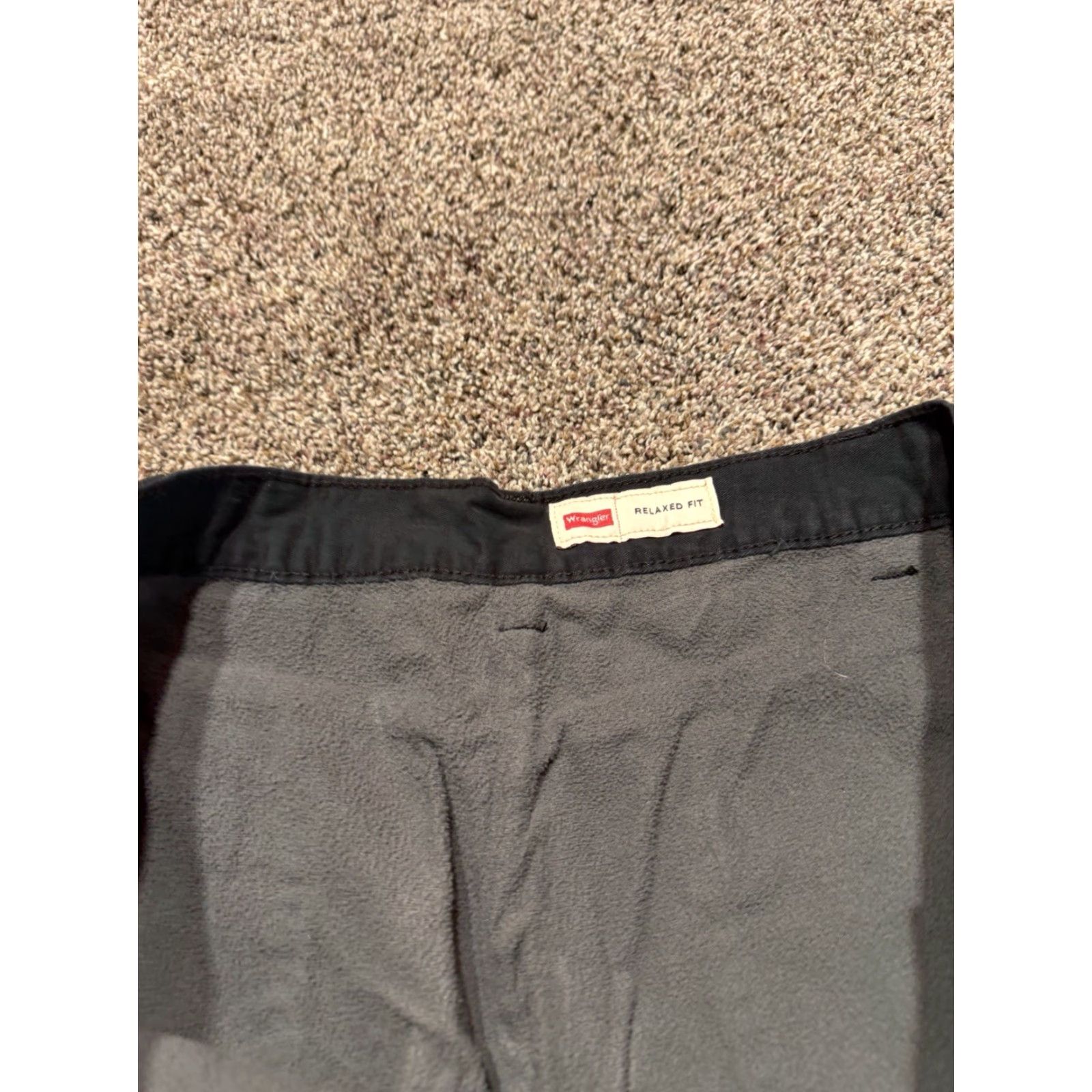 Wrangler Wrangler Cargo Pants Mens 42 Black Fleece Lined Winter 42X30 Relaxed Straight Front Cargo Pocket Solid Cotton Jeans Trousers Dream? Size US 42 / EU 58 - 4 Thumbnail
