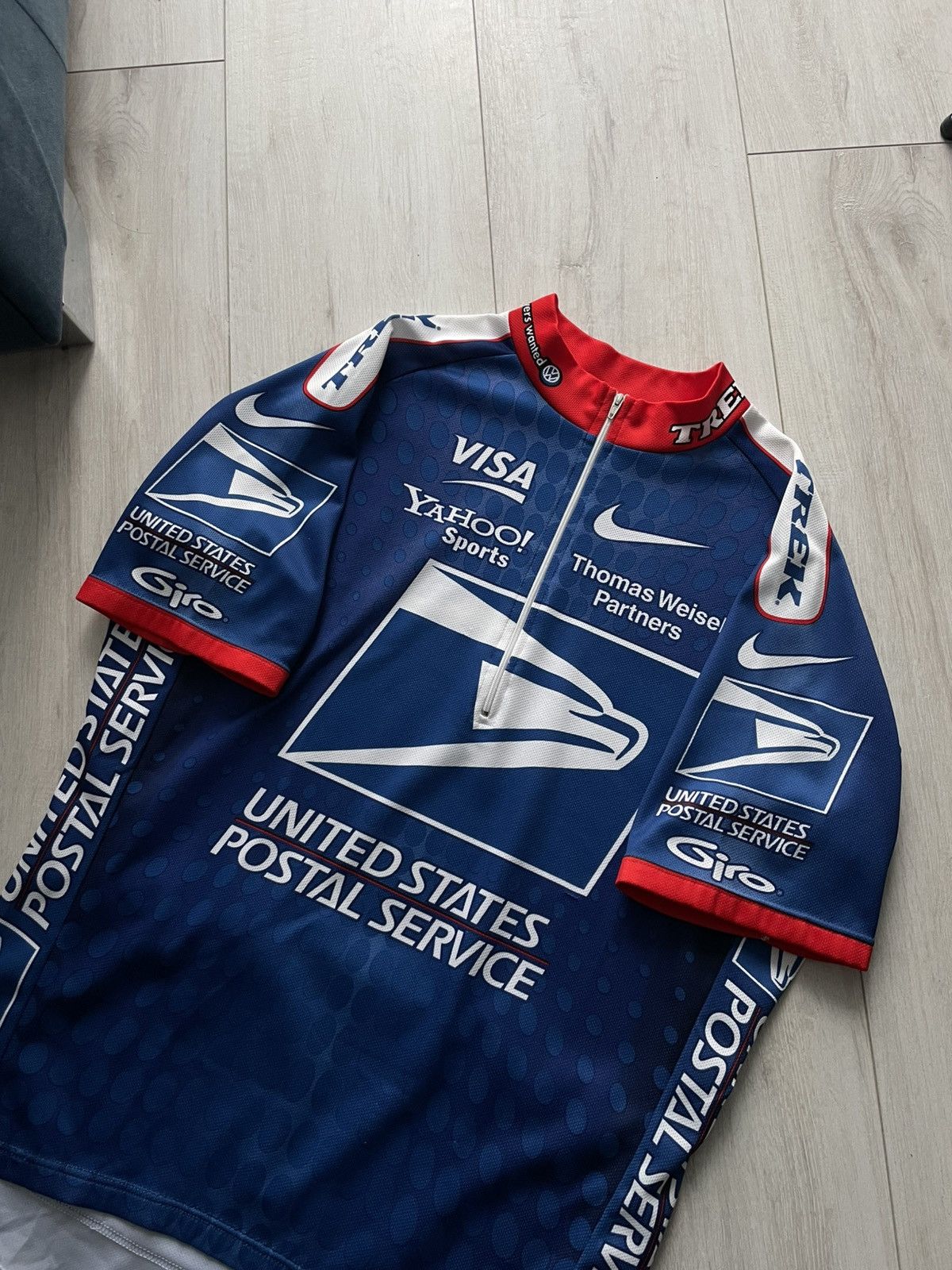 Nike Vintage Nike USPS 2002 Trek Team Cycling Top Jersey RARE Size US L / EU 52-54 / 3 - 3 Thumbnail