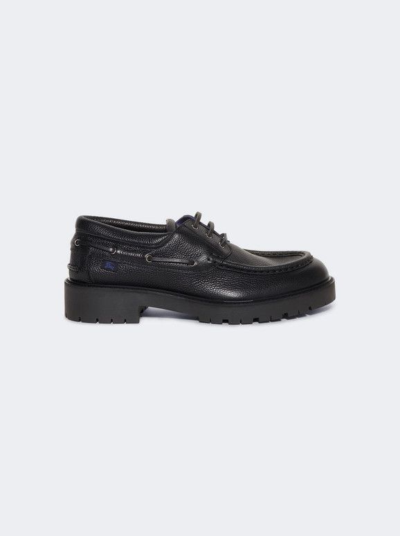 Burberry o1mle0326 Raft Boat Shoes in Black Size US 8 / EU 41 - 1 Thumbnail