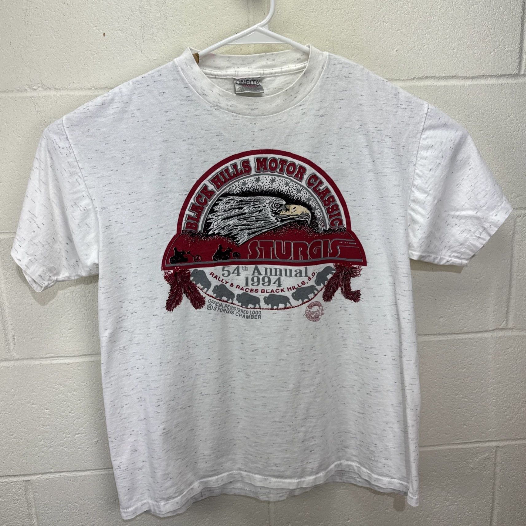 Vintage VINTAGE 1994 STURGIS MOTORCYCLE RALLY T Shirt Men Large Graphic Tee Motorcycle Biker 90s Gray Size US L / EU 52-54 / 3 - 2 Thumbnail