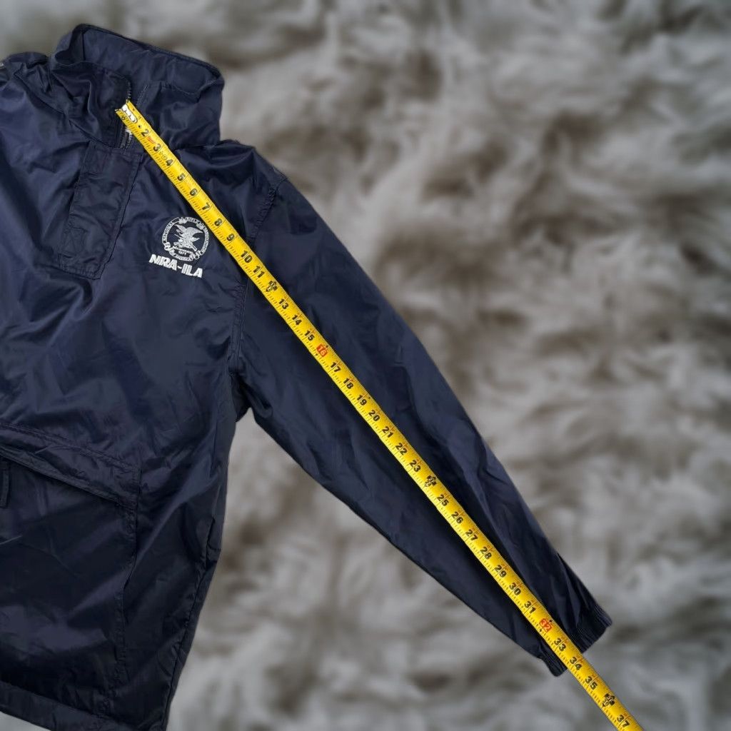Vintage NRA Embroidered Nylon Windbreaker Jacket NAVY Blue 1/4 Zip Large Mens Jacket Size US L / EU 52-54 / 3 - 1 Thumbnail