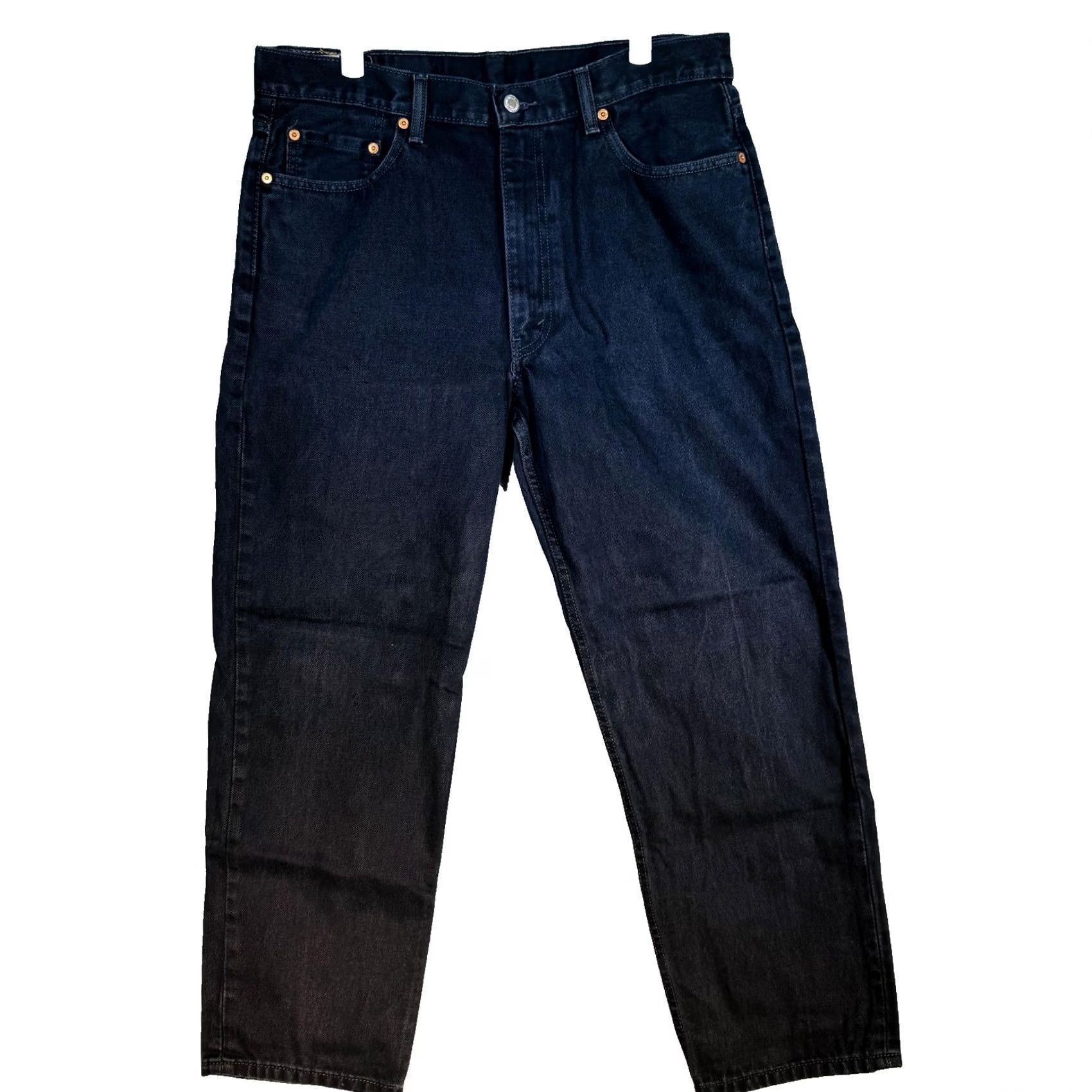Levi's Levi's 550 Jeans Mens 36x30 Black Dark Wash Relaxed Tapered Denim Zip Fly Jeans Size US 36 / EU 52 - 5 Thumbnail