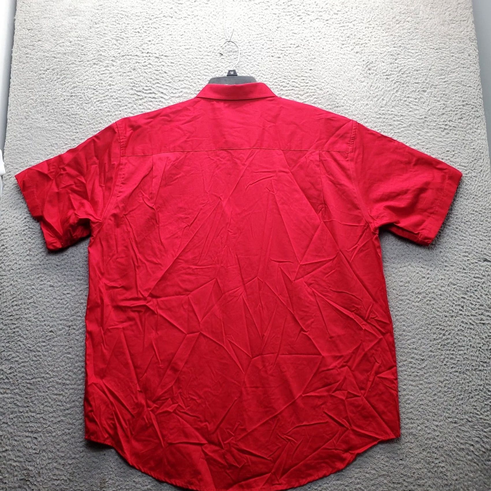 Vintage Destination Snap-On Shirt Mens XL Red Short Sleeve Chest Pocket Button Down Size US XL / EU 56 / 4 - 2 Thumbnail