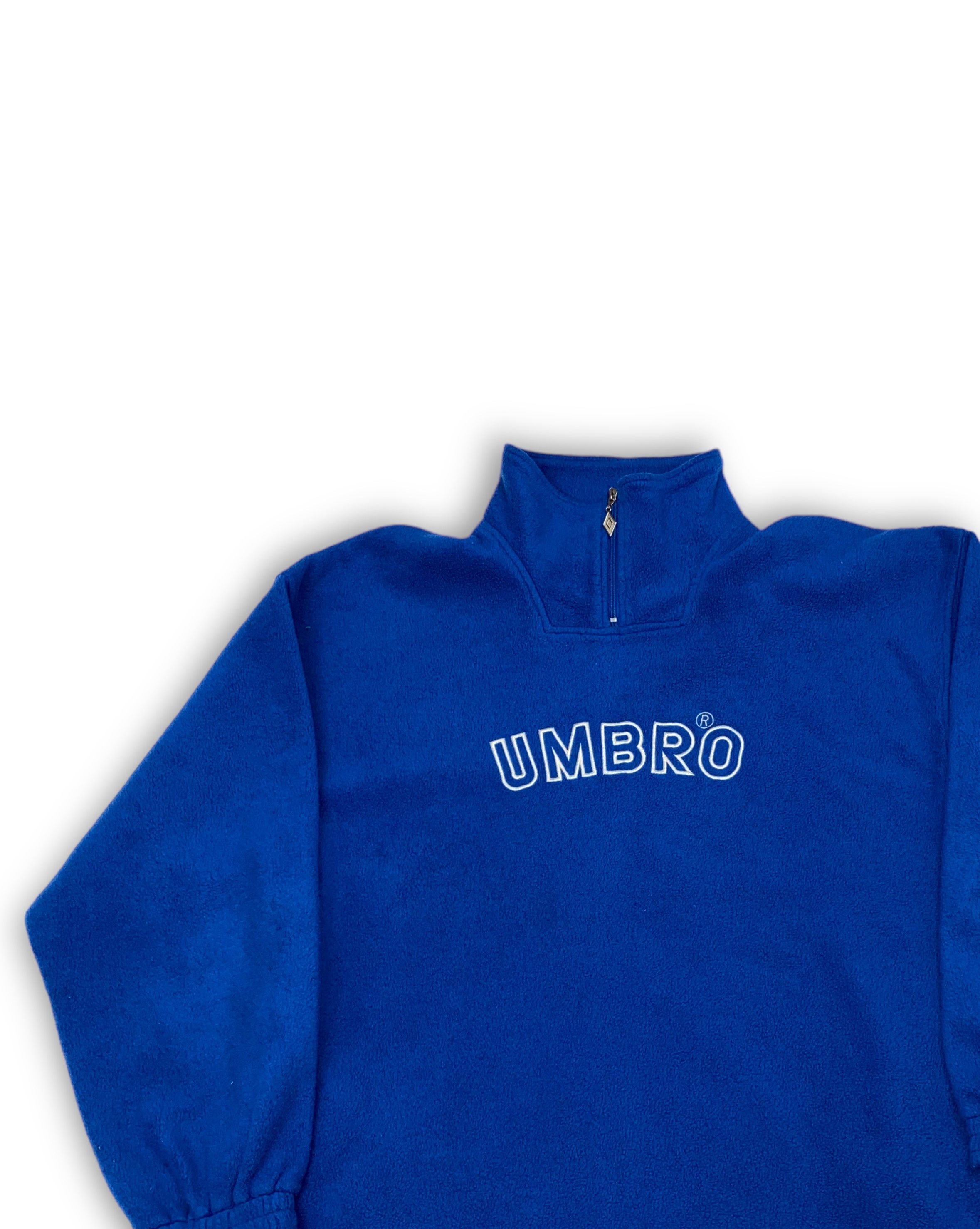Umbro 90s Vintage UMBRO Sea Blue 1.3 Fleece M528 Size US XXL / EU 58 / 5 - 3 Thumbnail