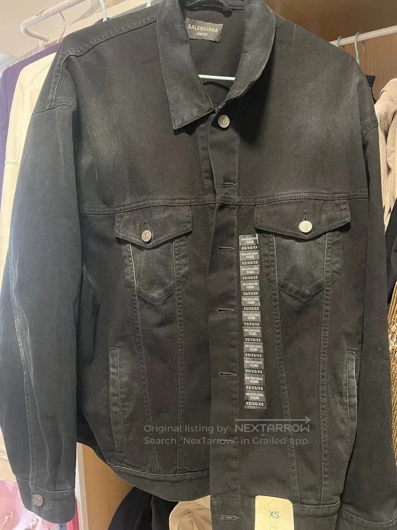 Balenciaga Balenciaga SS24 Washed Logo Denim Jacket. Size US XS / EU 42 / 0 - 2 Thumbnail