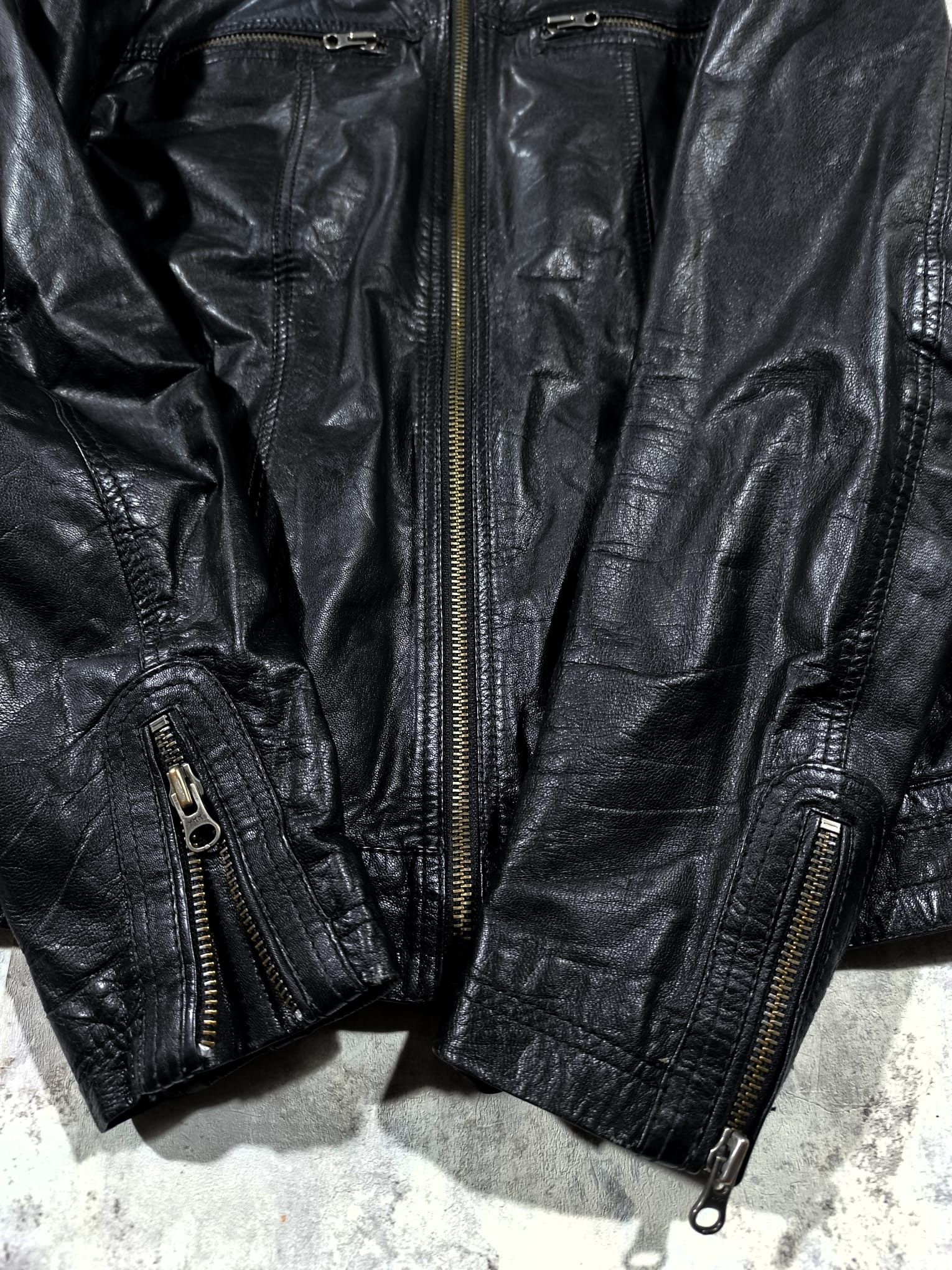 Other VTG HEDI SLIMANE 14th ADDICTION MOTO BIKER LEATHER JACKET Size US M / EU 48-50 / 2 - 2 Thumbnail