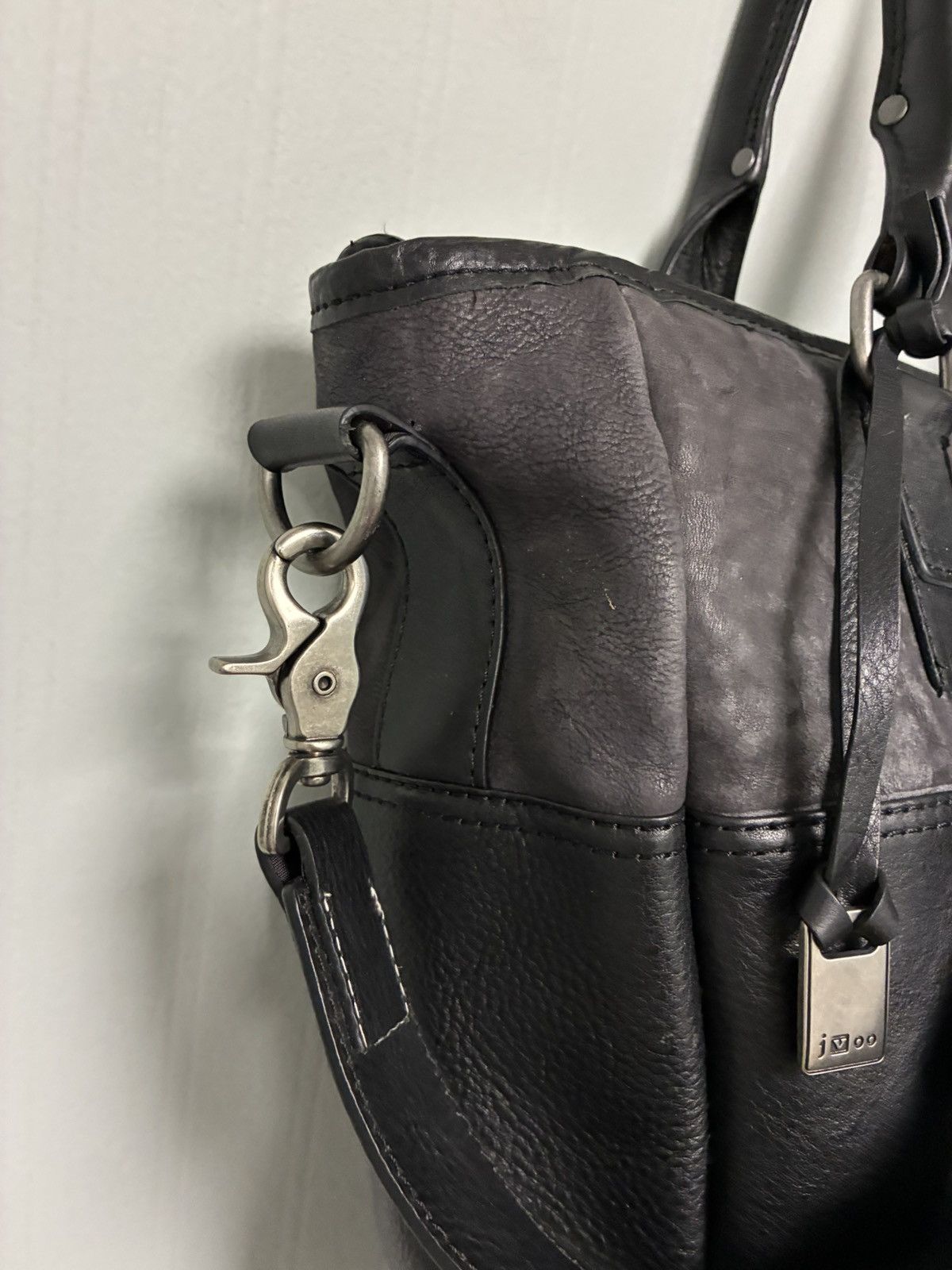 John Varvatos Skull Buckle Leather Bag W Strap. Size ONE SIZE - 13 Thumbnail