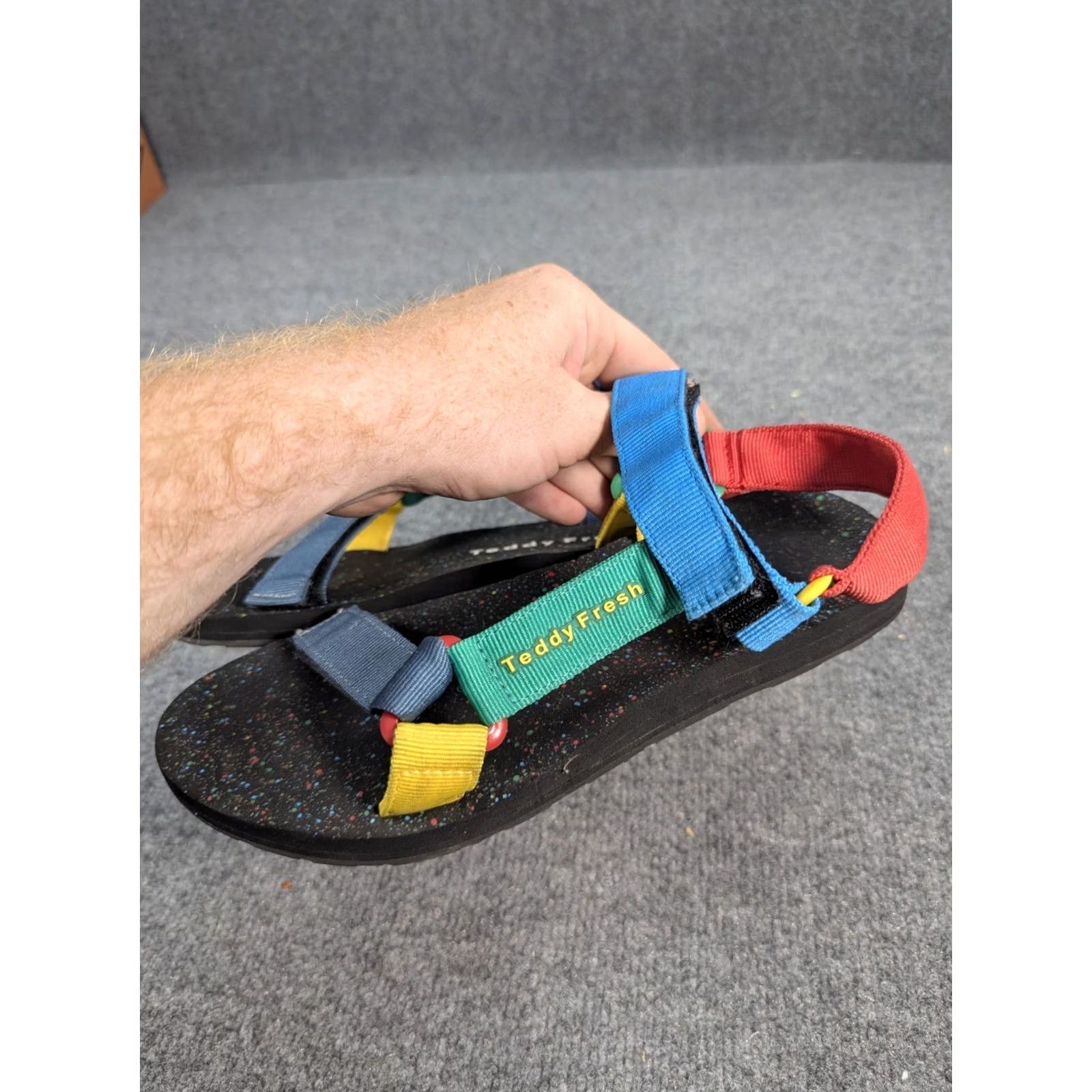 Teddy Fresh Combat Sandals Men Size 8 Multicolor Strap Slip-On Size ONE SIZE - 2 Thumbnail