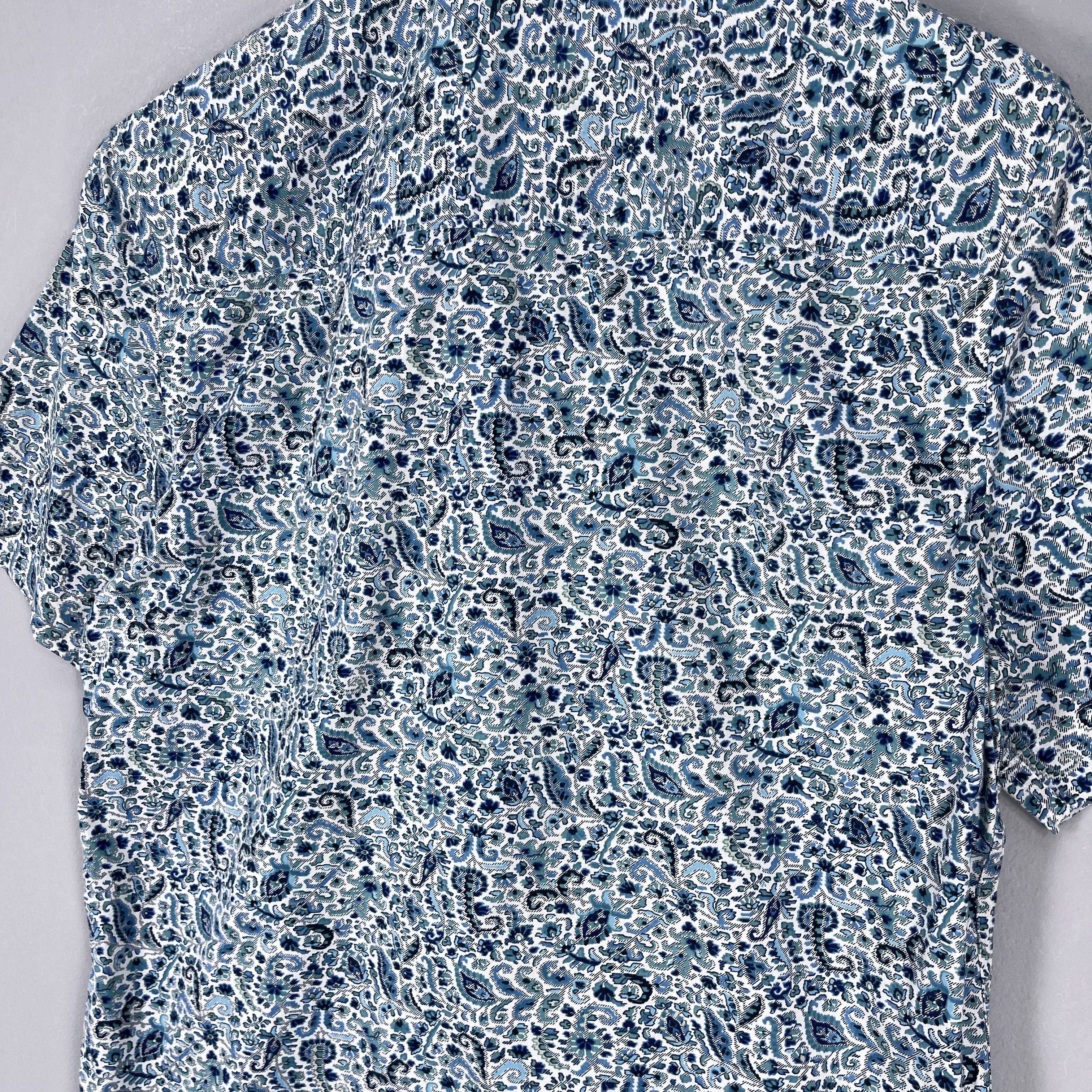 Perry Ellis Vintage Abstract Floral Paisley Flower Pattern Shirt Size US M / EU 48-50 / 2 - 9 Thumbnail