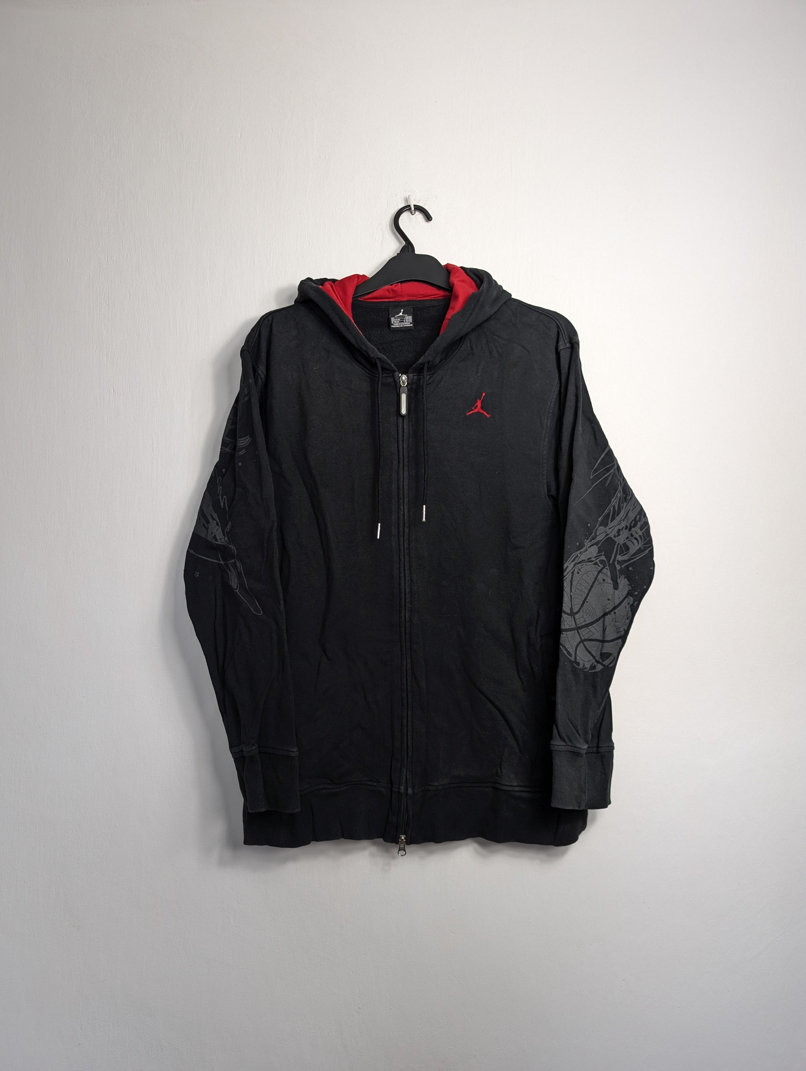 Jordan Brand × Nike Vintage Air Jordan Zip Hoodie Y2K Streetwear Size US M / EU 48-50 / 2 - 1 Thumbnail