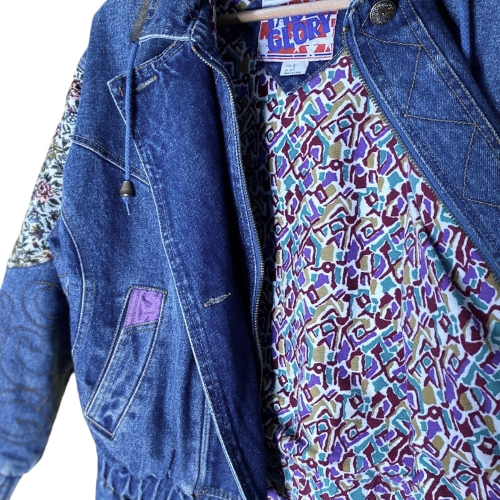 Faded Glory Faded Glory Denim Tapestry Jacket Vintage 80s Large Cotton Size L / US 10 / IT 46 - 4 Thumbnail