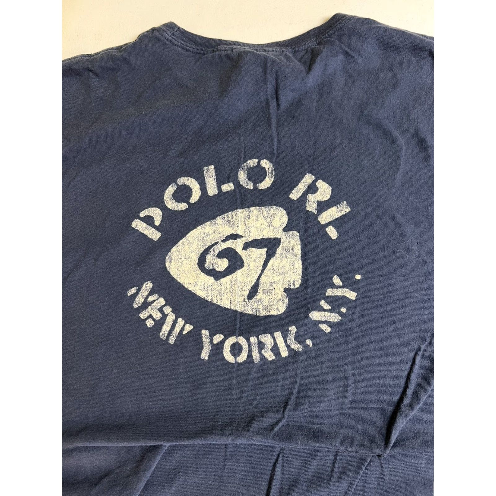 Polo Ralph Lauren VINTAGE Polo Ralph Lauren T-Shirt Crew Neck L Blue 67 New York Mens Regular Size L Logo Size US L / EU 52-54 / 3 - 5 Thumbnail