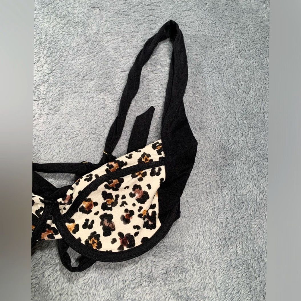 Vintage Beach Bunny Leopard Swim Top Large Beach Bunny Leopard swim top L Black Women Bikini Woman Size L / US 10 / IT 46 - 3 Thumbnail
