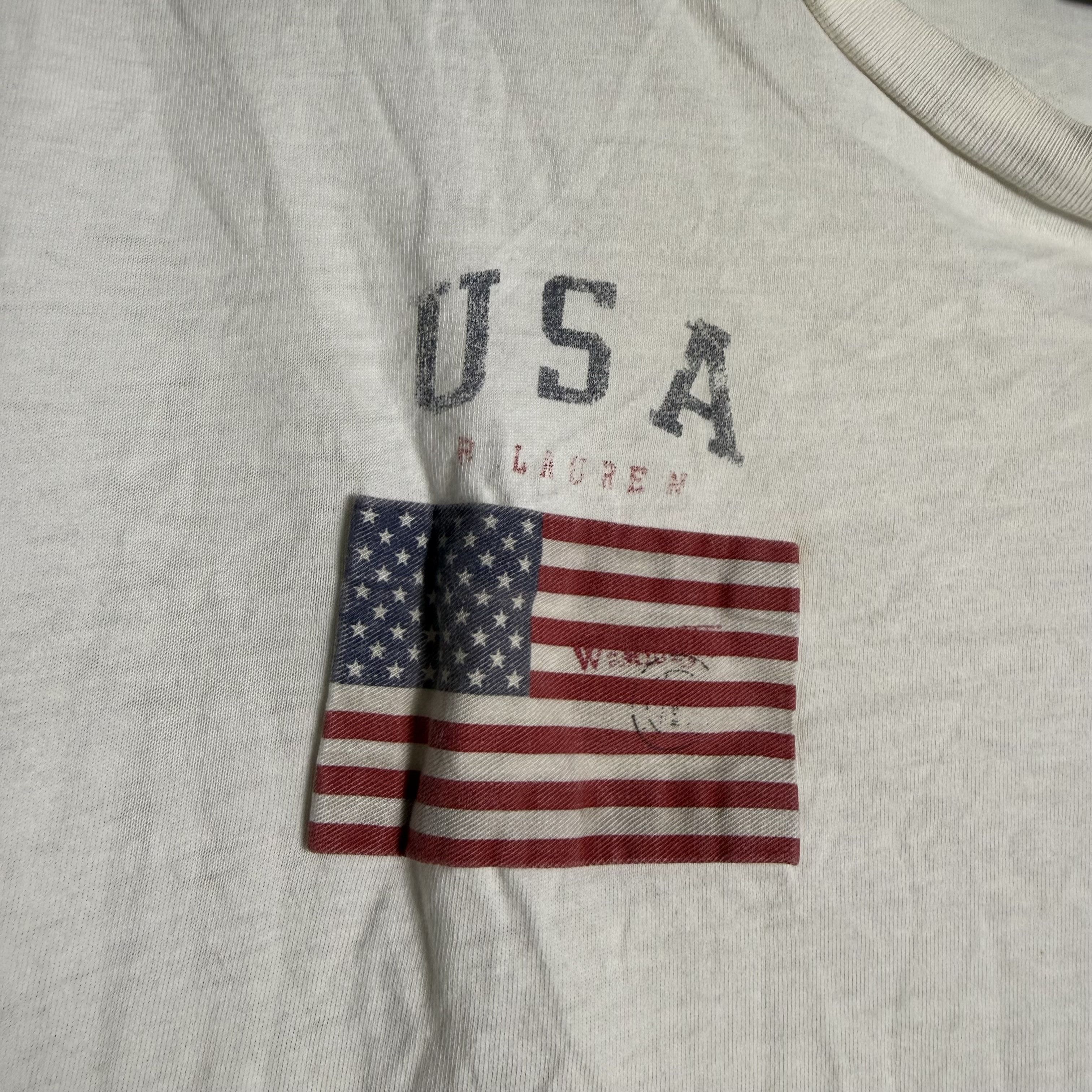 Polo Ralph Lauren 🔥RARE🔥Vintage Polo Ralph Lauren USA Flag #3 T-shirt Size US M / EU 48-50 / 2 - 4 Thumbnail
