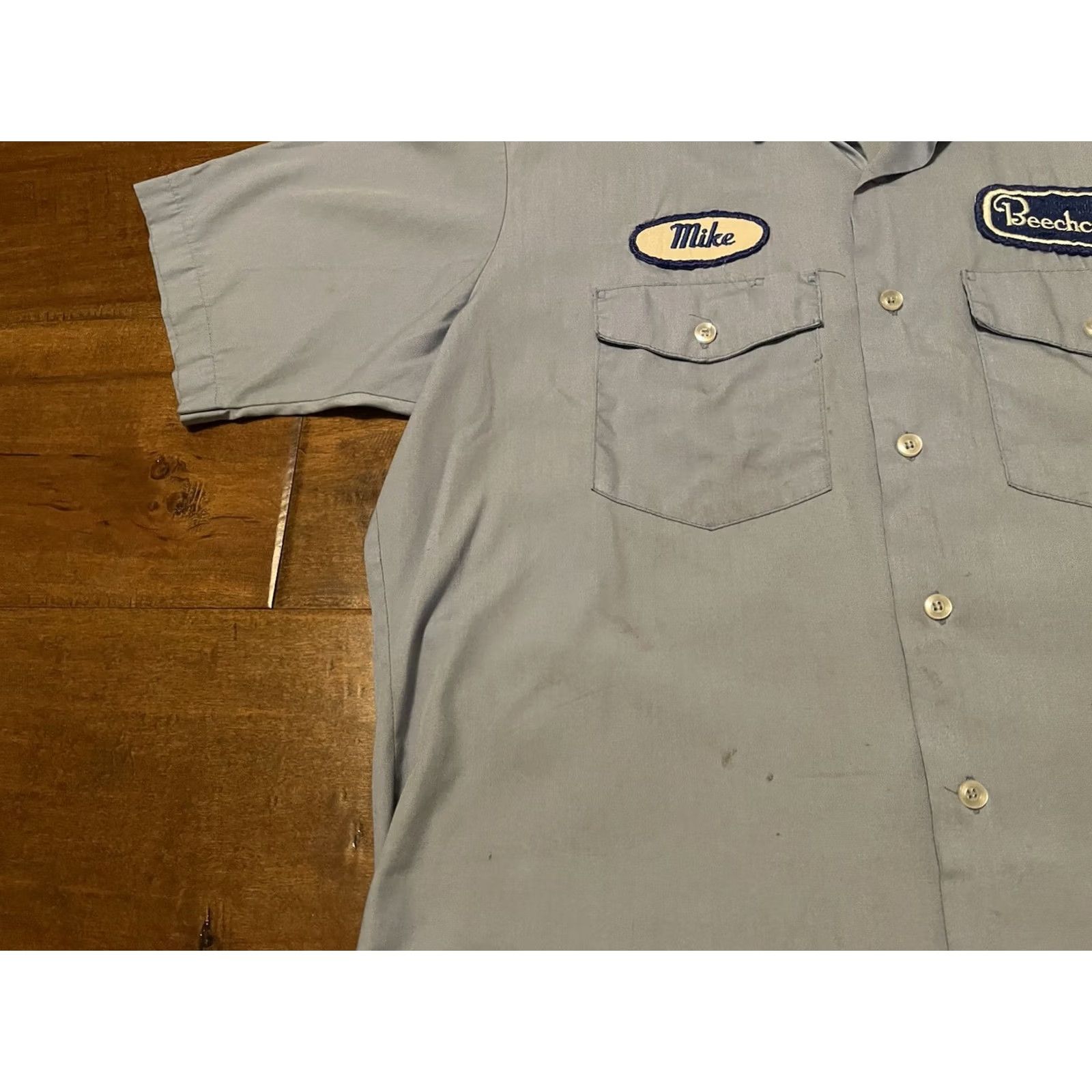 Vintage VINTAGE Beechcraft Aviation Phillips 66 Mechanic Uniform Shirt Mens Blue 16-16.5 L Men Size US L / EU 52-54 / 3 - 5 Thumbnail