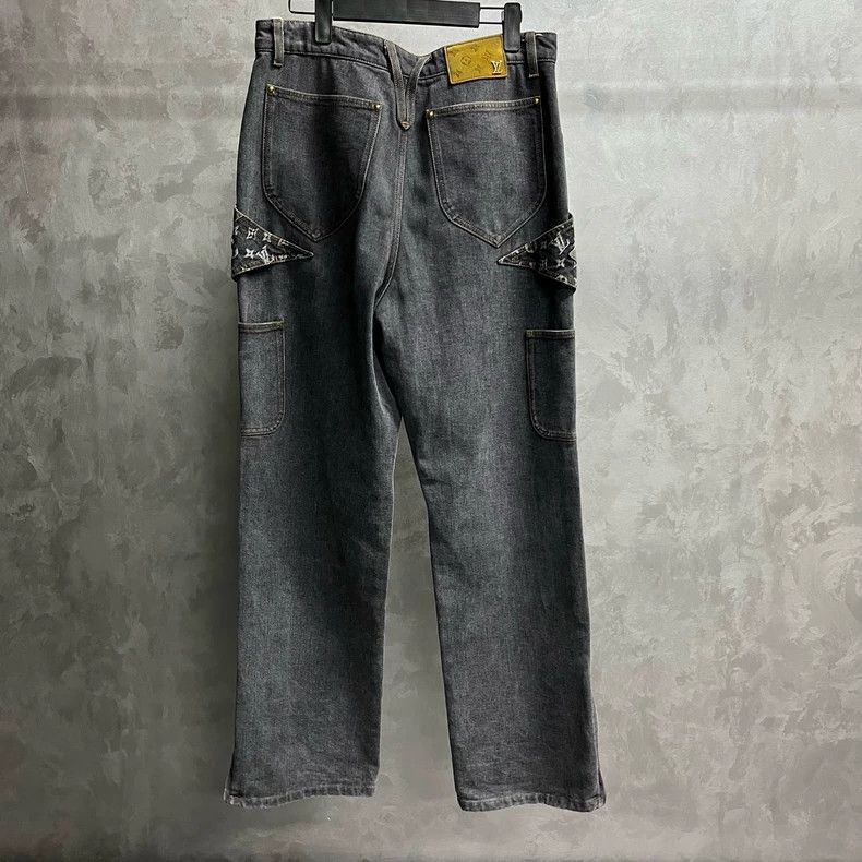 Louis Vuitton Louis Vuitton Louis Vuitton Black Logo Denim Pants-2506 Size US 30 / EU 46 - 2 Thumbnail
